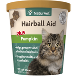 NaturVet Hairball Aid Chews Plus Pumpkin